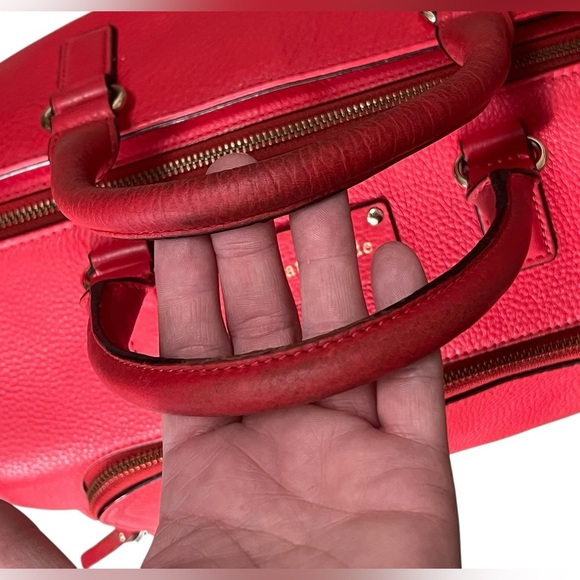 Kate Spade Baxter street Marian satchel in vibrant red leather - Picture 6 of 16